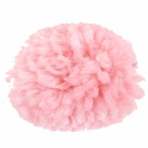 Yarn Pom-Pom Hairclip - Lt. Pink