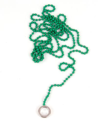 Better Than Reality Green Magnetic Ball Chain Necklace
