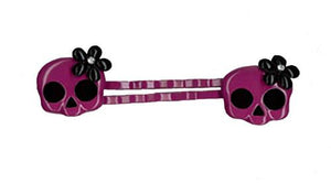Purple and Black Girlie Skull Hairclips