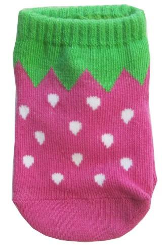 Pink Strawberry Baby Socks